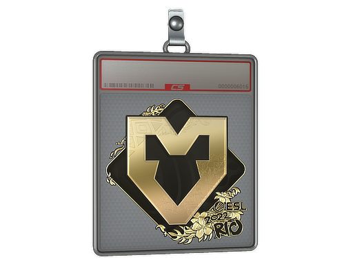 Item Sticker Slab | MOUZ (Gold) | Rio 2022