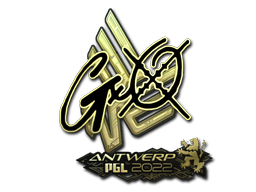 Item Sticker | gxx- (Gold) | Antwerp 2022