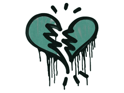 Item Graffiti | Broken Heart (Frog Green)