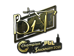 Item Sticker | b1t (Gold) | Stockholm 2021