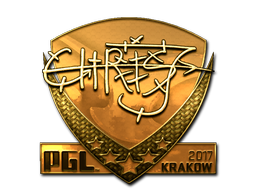 Item Sticker | chrisJ (Gold) | Krakow 2017
