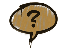 Item Sealed Graffiti | Question Mark (Desert Amber)