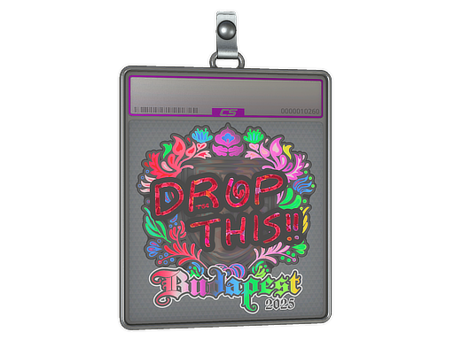 Item Sticker Slab | drop (Holo) | Budapest 2025