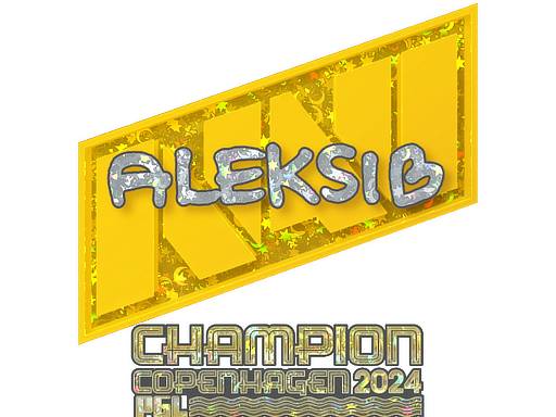 Item Sticker | Aleksib (Glitter, Champion) | Copenhagen 2024