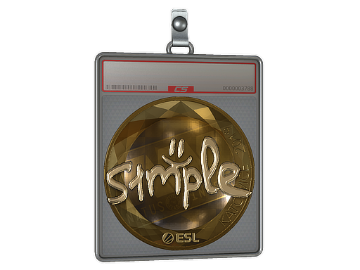 Item Sticker Slab | s1mple (Gold) | Katowice 2019