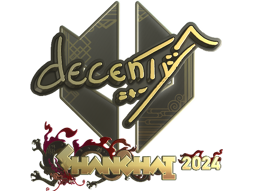 Item Sticker | decenty (Gold) | Shanghai 2024