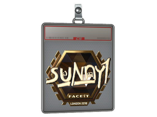 Item Sticker Slab | suNny (Gold) | London 2018