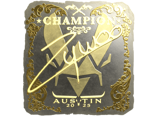 Item Sticker | ZywOo (Gold, Champion) | Austin 2025