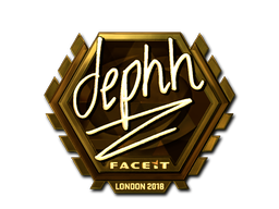 Item Sticker | dephh (Gold) | London 2018