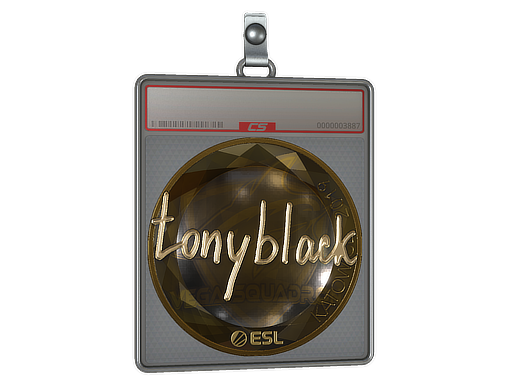 Item Sticker Slab | tonyblack (Gold) | Katowice 2019