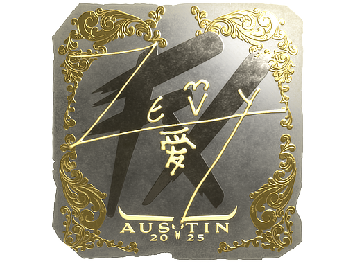 Item Sticker | zevy (Gold) | Austin 2025