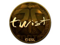 Item Sticker | twist (Gold) | Katowice 2019