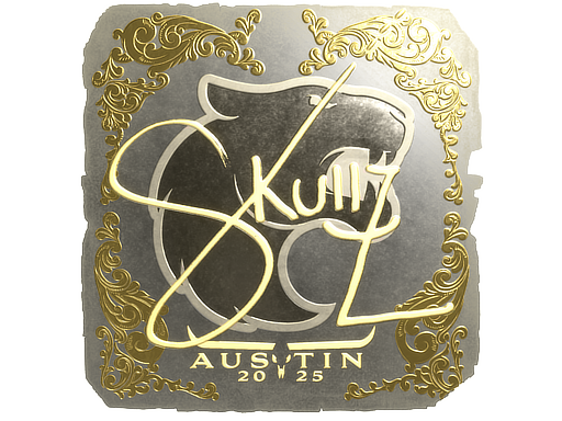 Item Sticker | skullz (Gold) | Austin 2025
