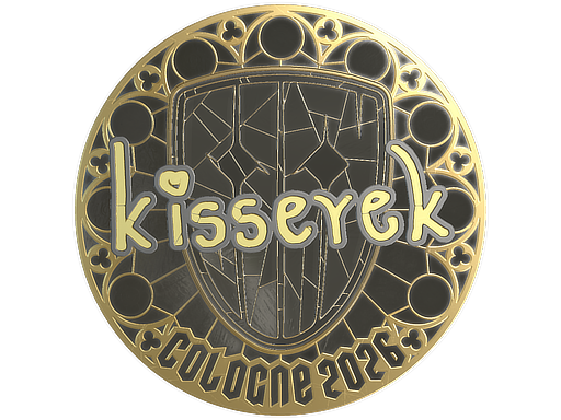 Item Sticker | kisserek (Gold) | Cologne 2026