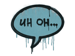 Item Sealed Graffiti | Uh Oh (Wire Blue)
