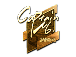 Item Sticker | captainMo (Gold) | Boston 2018