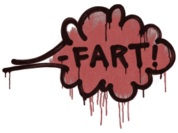 Item Sealed Graffiti | Fart (Blood Red)