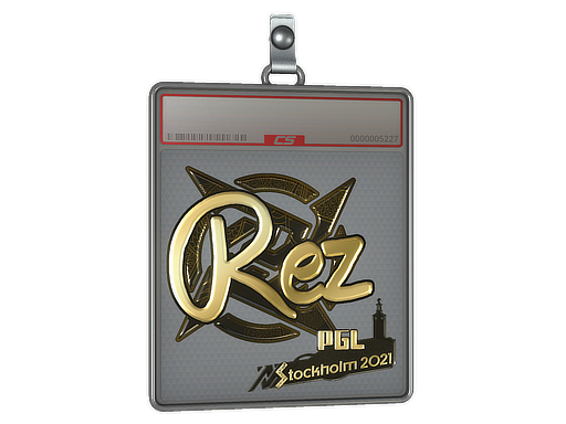 Item Sticker Slab | REZ (Gold) | Stockholm 2021