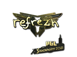 Item Sticker | refrezh (Gold) | Stockholm 2021