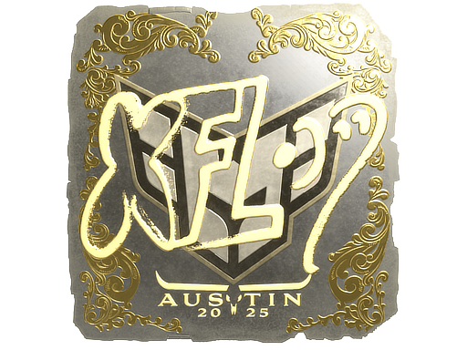 Item Sticker | xfl0ud (Gold) | Austin 2025
