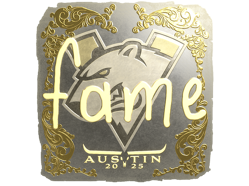 Item Sticker | fame (Gold) | Austin 2025