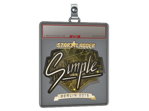 Item Sticker Slab | s1mple (Gold) | Berlin 2019