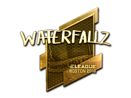 Item Sticker | waterfaLLZ (Gold) | Boston 2018