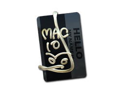 Item Sticker | Hello MAC-10 (Gold)