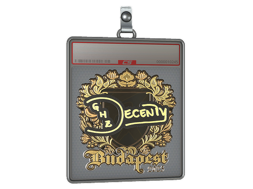 Item Sticker Slab | decenty (Gold) | Budapest 2025