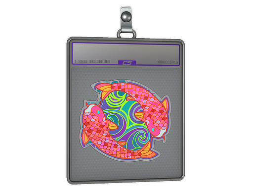 Item Sticker Slab | Twin Koi (Holo)
