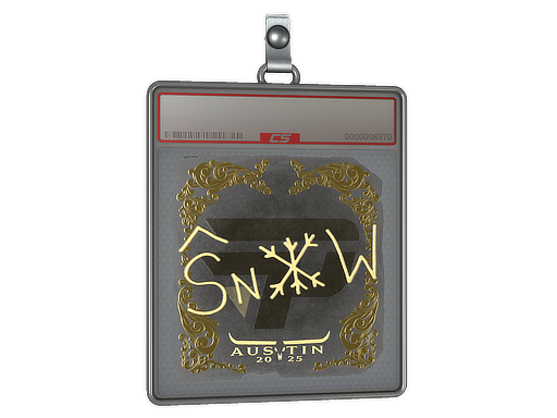 Item Sticker Slab | snow (Gold) | Austin 2025