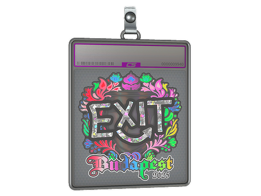 Item Sticker Slab | exit (Holo) | Budapest 2025