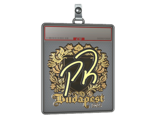 Item Sticker Slab | PR (Gold) | Budapest 2025