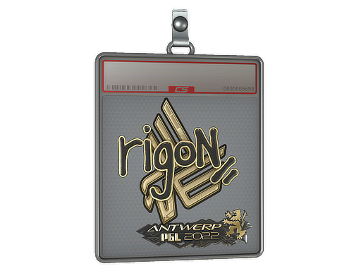 Item Sticker Slab | rigoN (Gold) | Antwerp 2022