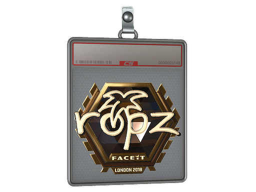 Item Sticker Slab | ropz (Gold) | London 2018