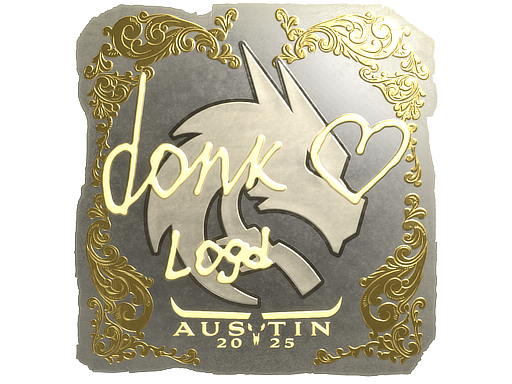 Item Sticker | donk (Gold) | Austin 2025