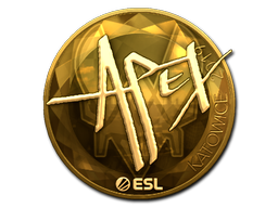 Item Sticker | apEX (Gold) | Katowice 2019