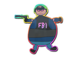 Item Sticker | Poorly Drawn FBI (Holo)