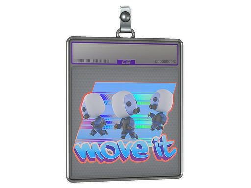 Item Sticker Slab | Move It (Holo)
