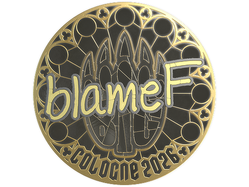 Item Sticker | blameF (Gold) | Cologne 2026