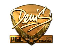 Item Sticker | denis (Gold) | Krakow 2017