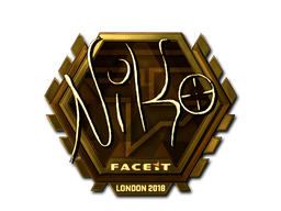 Item Sticker | NiKo (Gold) | London 2018