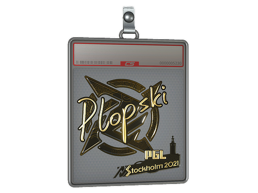Item Sticker Slab | Plopski (Gold) | Stockholm 2021