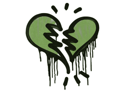 Item Graffiti | Broken Heart (Battle Green)