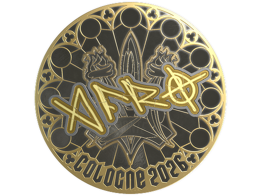 Item Sticker | afro (Gold) | Cologne 2026