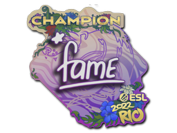 Item Sticker | fame (Champion) | Rio 2022