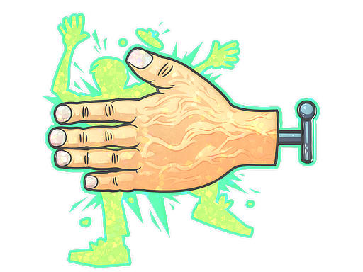 Item Sticker | High Five! (Glitter)