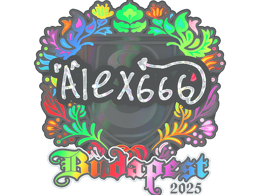 Item Sticker | alex666 (Holo) | Budapest 2025