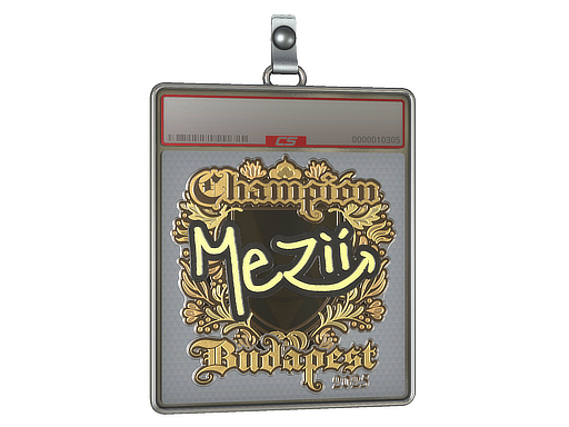 Item Sticker Slab | mezii (Gold, Champion) | Budapest 2025