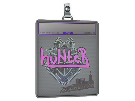 Item Sticker Slab | huNter- (Holo) | Stockholm 2021